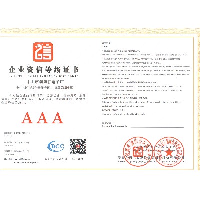 企業(yè)資信等級(jí)證書(shū)